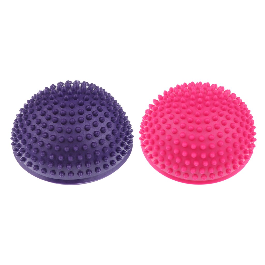 2Pcs Hedgehog Stile Equilibrio Baccelli, anti-slittamento Del Piede Sfere di Massaggio per Ginnastica Yoga Pilates Ginnastica Esercizio-Rosa &amp; Viola