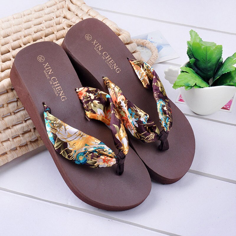 30 Zomer Helling Met Flip-Flops Lint Slippers Bohemian Bloem Strand Casual Mode Dames Slippers Chaussure femme