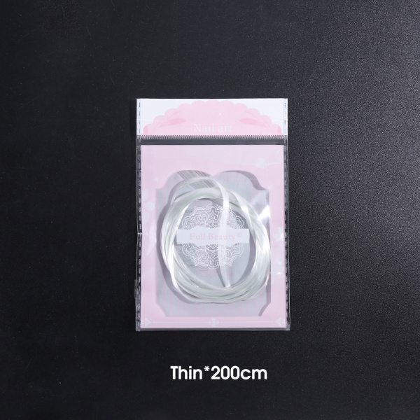 110 stücke Fiberglas NäGel Erweiterung für UV Gel Gebäude Verlängern Gewinde Schaber Seide Faser Aufkleber Manikübetreffend Formen Zubehör LA1578: dünn 2m