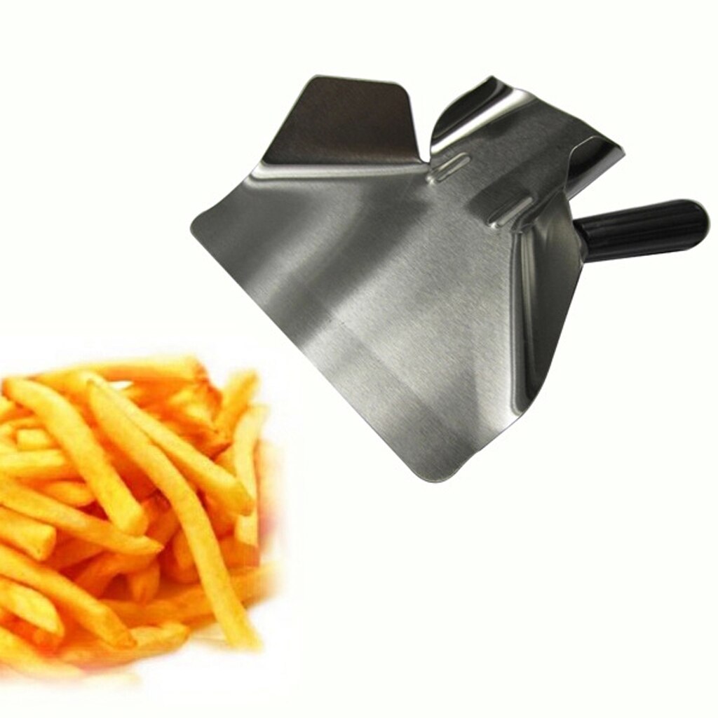 Stainless Steel Chip Scoop Food French Fries Popcorn Shovel Fry Scoop Bagger Single / Double Handle