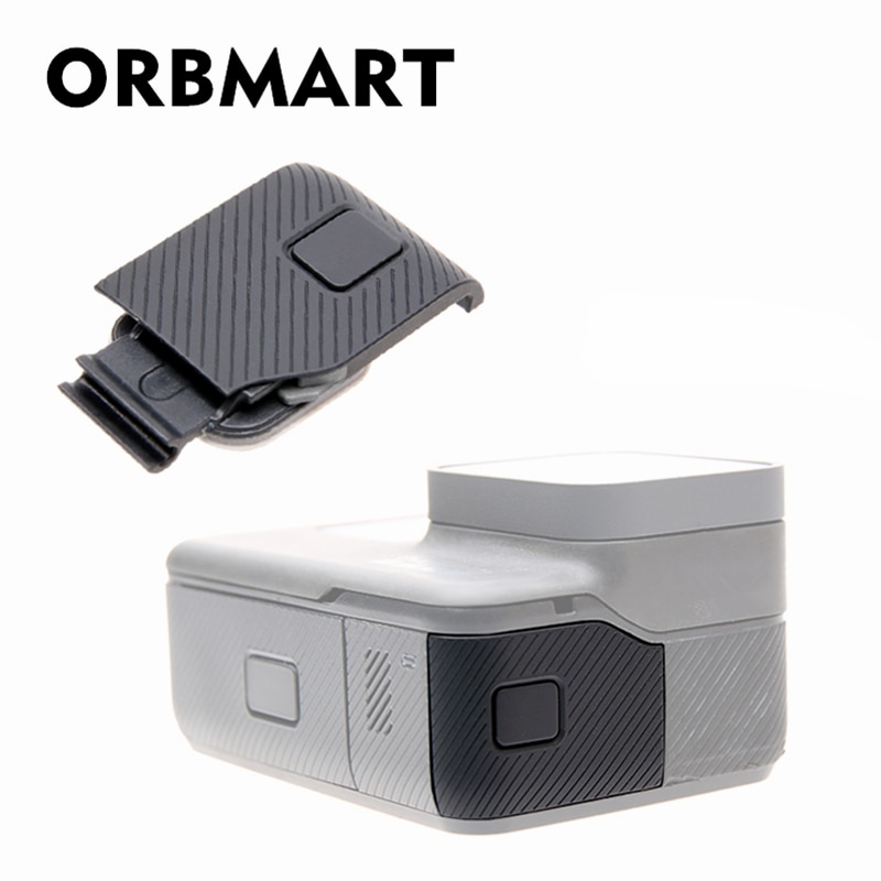 Orbmart Side Cover Deur Case Vervanging USB-C Micro-Hdmi-poort Protector Substitutie Voor Gopro Hero 5 6 7 Zwart originele Camera