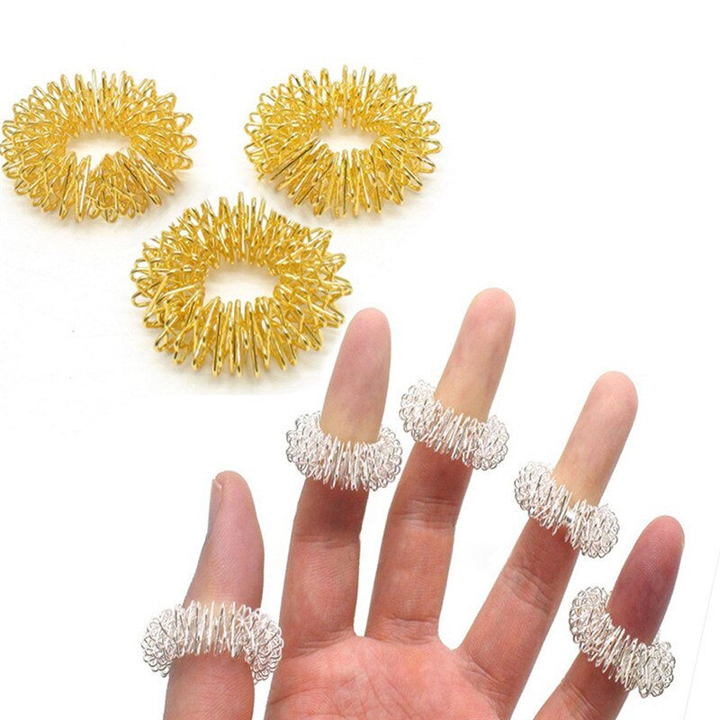 5Pcs Finger Massage Ring Acupuncture Ring Health Care Body Massager Relax Hand Massage Finger Lose Weight