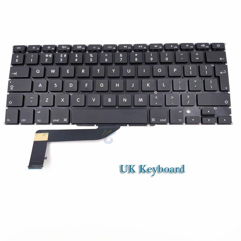 A1398 toetsenbord voor Macbook Pro Retina 15.4 inch laptop MC975 MC976 ME664 ME665 ME293 ME294 toetsenborden Gloednieuwe: Blue