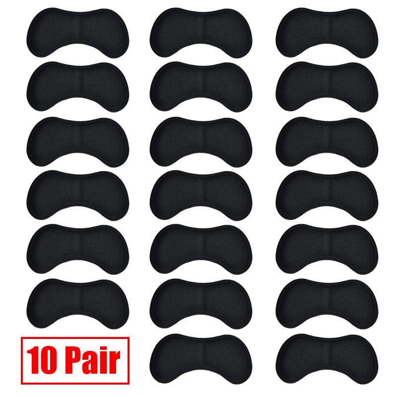 5Pairs Heel Insoles Patch Pain Relief Anti-wear Cushion Pads Feet Care Heel Protector Adhesive Back Sticker Shoes Insert Insole: GRAY