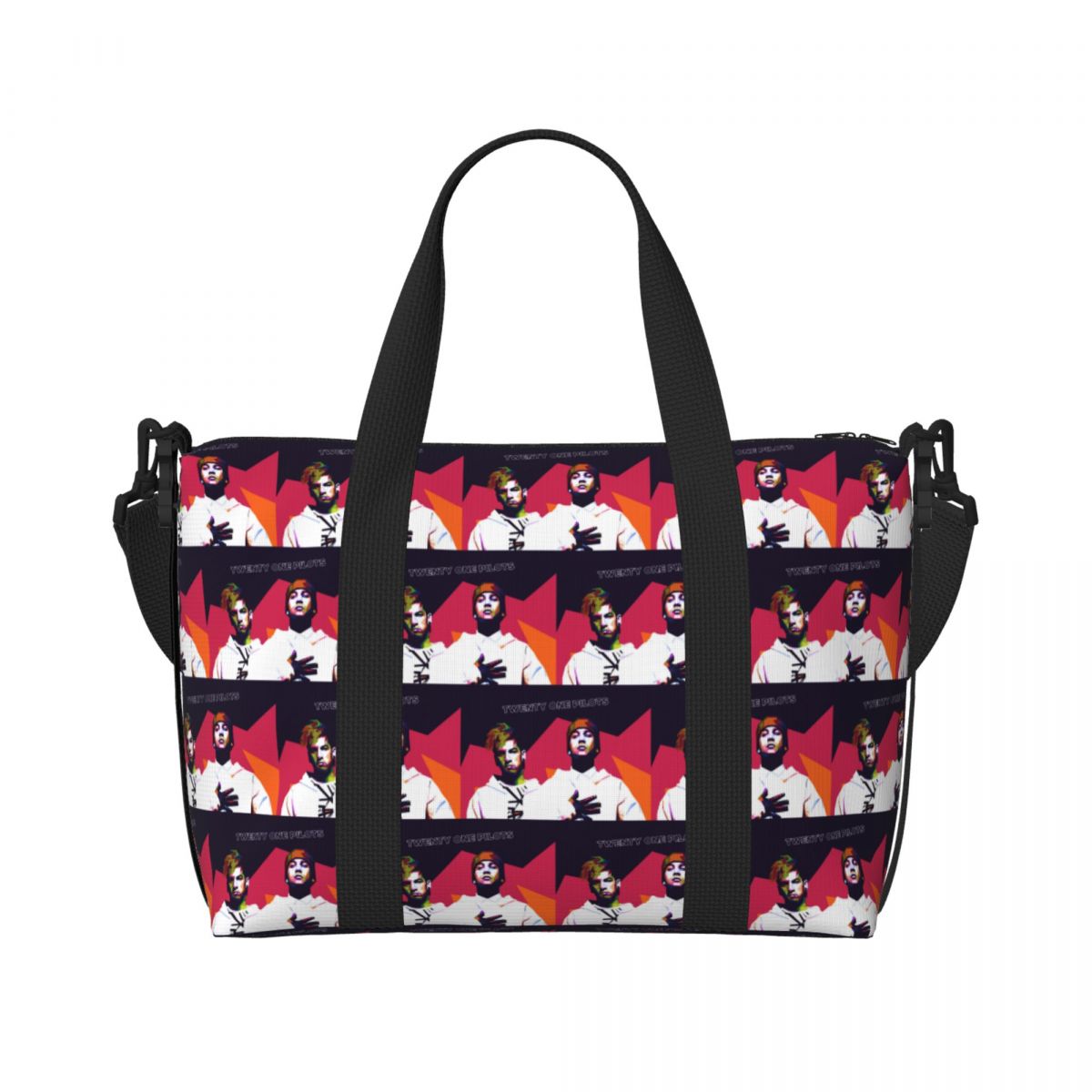 Sac fourre-tout personnalisé T-Twentys One P-Pilots Circle pour femmes, sacs de voyage de grande capacité pour plage et gymnastique: Clair