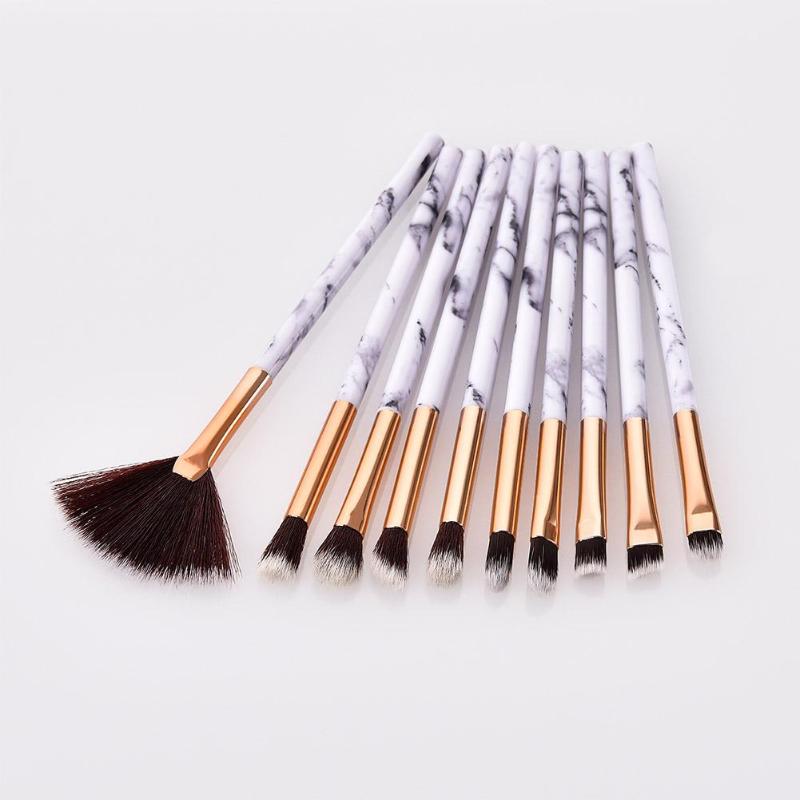 10 Stuks Marbling Make-Up Kwasten Kit Marmer Patroon Borstel Set Oogschaduw Beauty Make Up Borstel Cosmetische Gereedschap