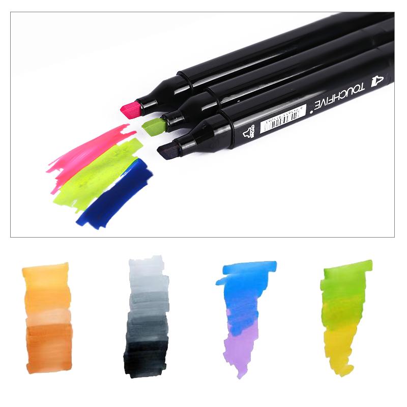 TouchFIVE-rotuladores de fieltro con Alcohol, bolígrafos de doble punta permanente para artista, suministros escolares de arte, marcadores para bocetos de Manga, 30/40/60/80