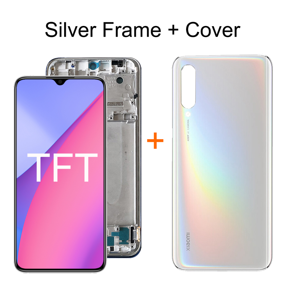 AMOLED for Mi A3 M1906F9SH Display with Frame, for Xiaomi Mi CC9e Lcd Display Touch Screen Digitizer Assembly Replacement CC9E: Emerald Green