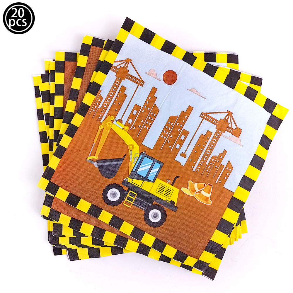 7 stks Bouw Cupcake Topper Pick Dump Truck Graafmachine Tractor Party Cake Toppers voor Kinderen Verjaardag Baby Shower Party Decor