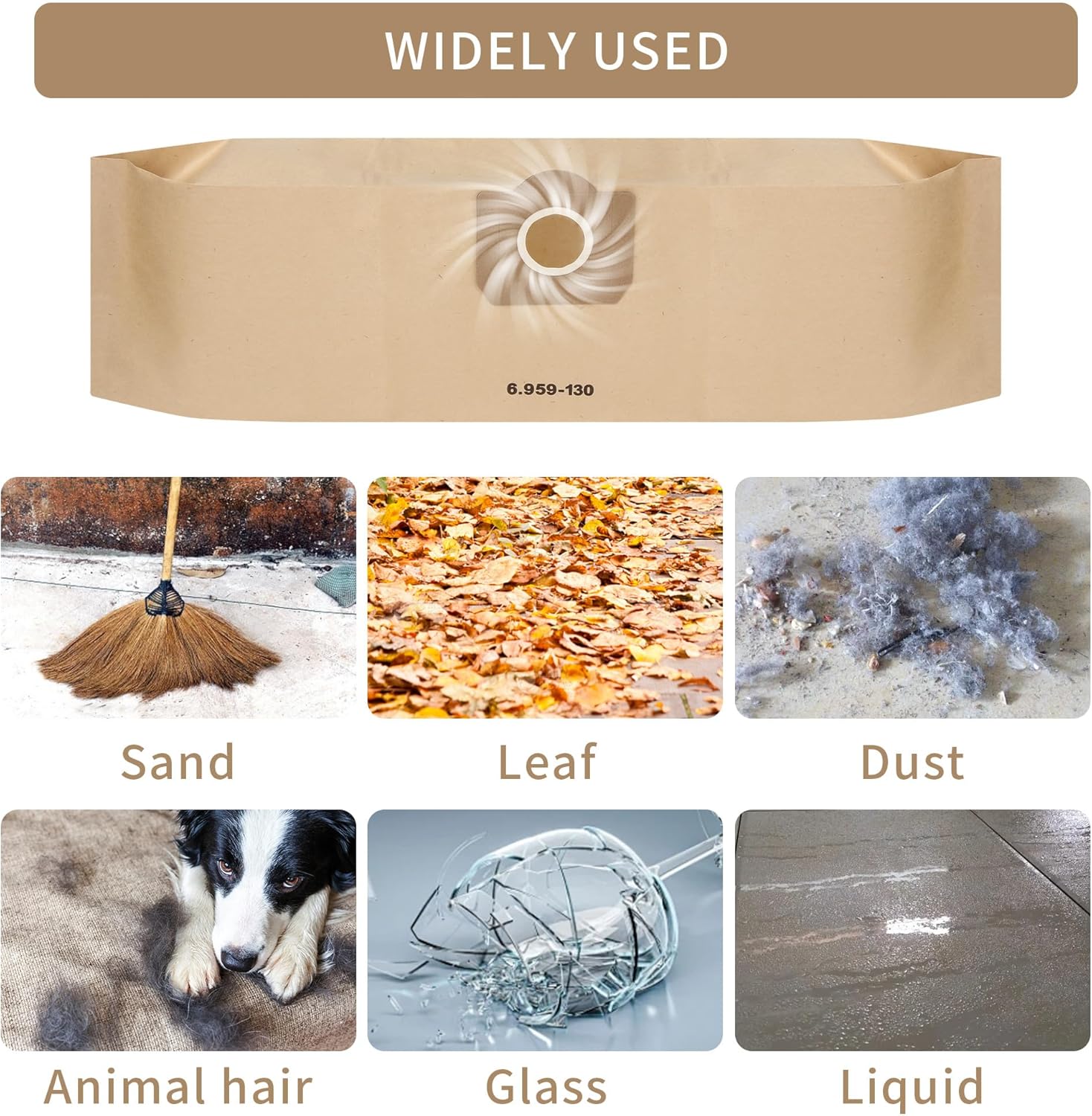 Staubsaugerbeutel für Karcher 6.959-130.0 WD3/WD3P/MV3/A2201/A2204/A2534/SE 4001/SE 4002, Kärcher NT 251, A 2200, A 2206 X