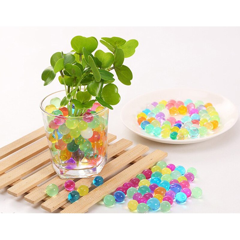 1000pcs Crystal Soil Hydrogel Gel Polymer Water Beads Decoration Plant Growing Water Balls Home Decor