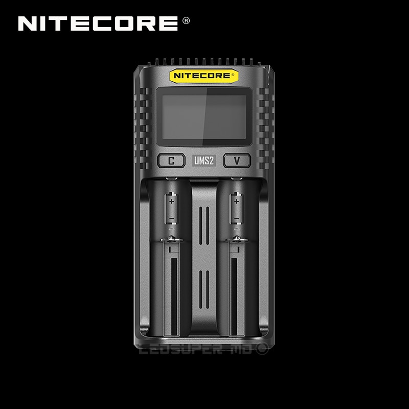 Lcd Display Nitecore UMS2 Dual-Slot Superb Intelligente Usb Charger