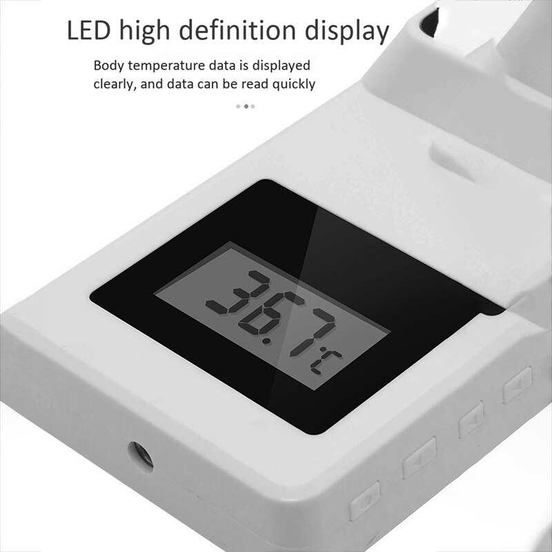 Wall Mount Smart Sensor Automatic Body Temperature Detector Infrared Forehead Thermometer High Temperature Alarm