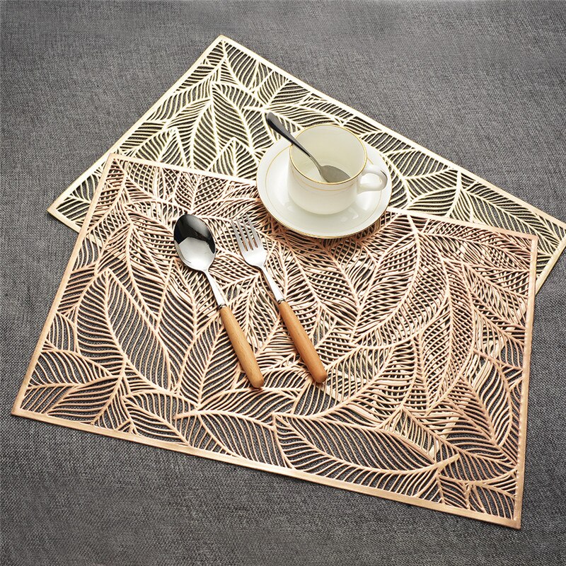 1pc pvc hule isolering coaster pads bord skål måtter hjem jule bryllup indretning varmebestandig dækkeserviet til spisebord