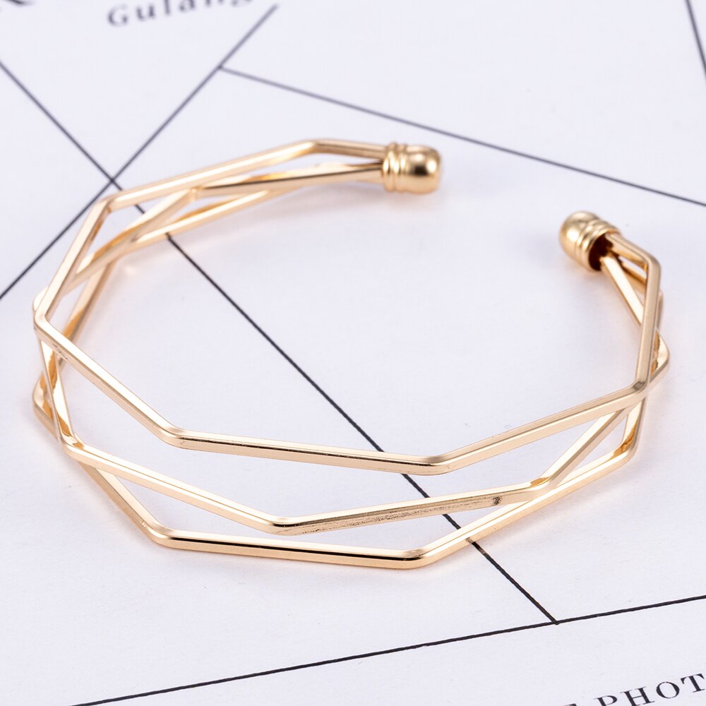 2021 nuove donne multistrato aperto ampio stile polsino braccialetto gioielli donna dichiarazione gioielli braccialetti indiani gioielli di natale: AH415