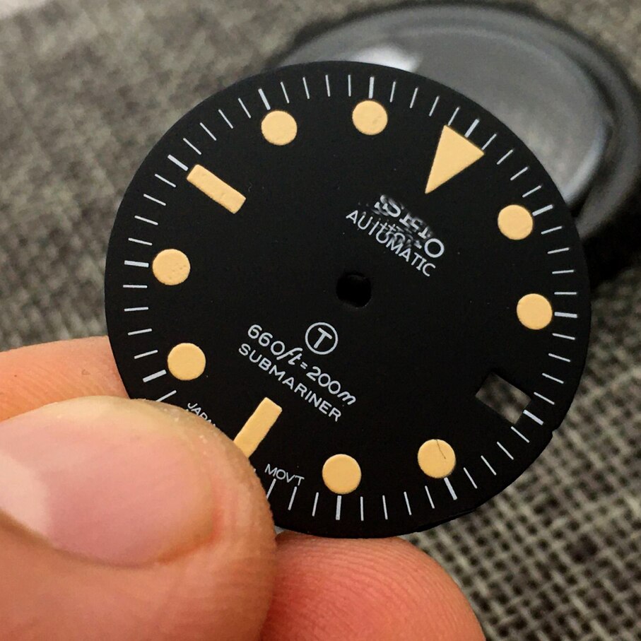 28.5Mm Stérile Romain Pas De Montre Cadran Ajustement NH35 Mouvement Skeio 221