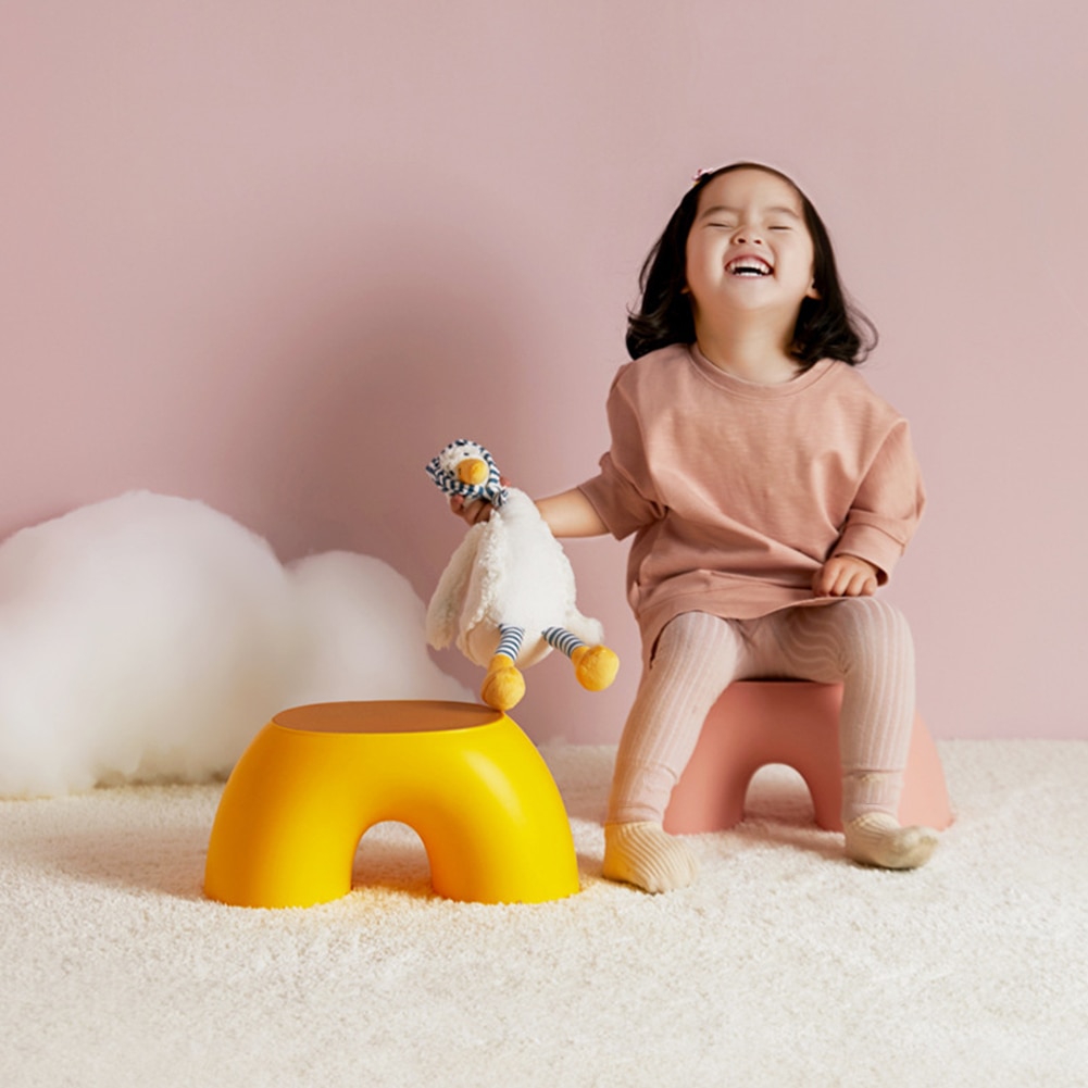 Kids Stool Non Slip Simple Modern Living Room Durable Small Bedroom Playroom Furniture Stable Bench Home Solid Children