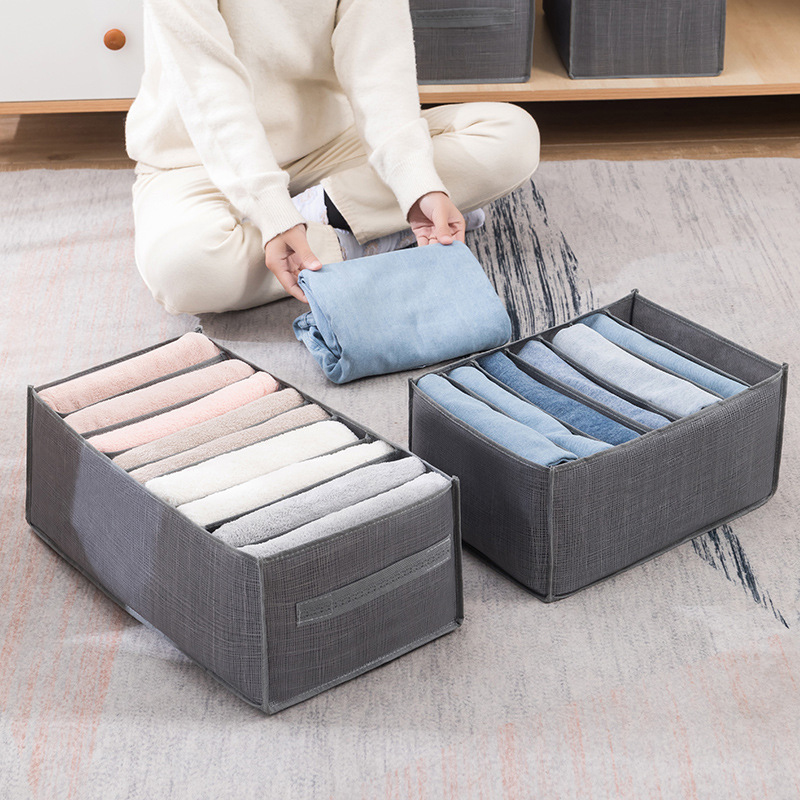 Aufbewahrungsbox für Jeans und Hosen, Kleiderschrank, Kleidung, Organizer, Schrank, Schublade, Trenner, Unterwäsche, Socken, T-Shirt, Aufbewahrungsorganisatoren