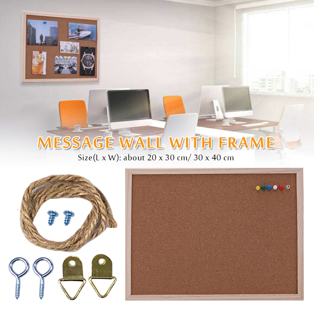 Cork Board Hanging Bulletin Kindergarten Pictures Background DIY Classroom Living Room Photo Display Message Wall With Frame