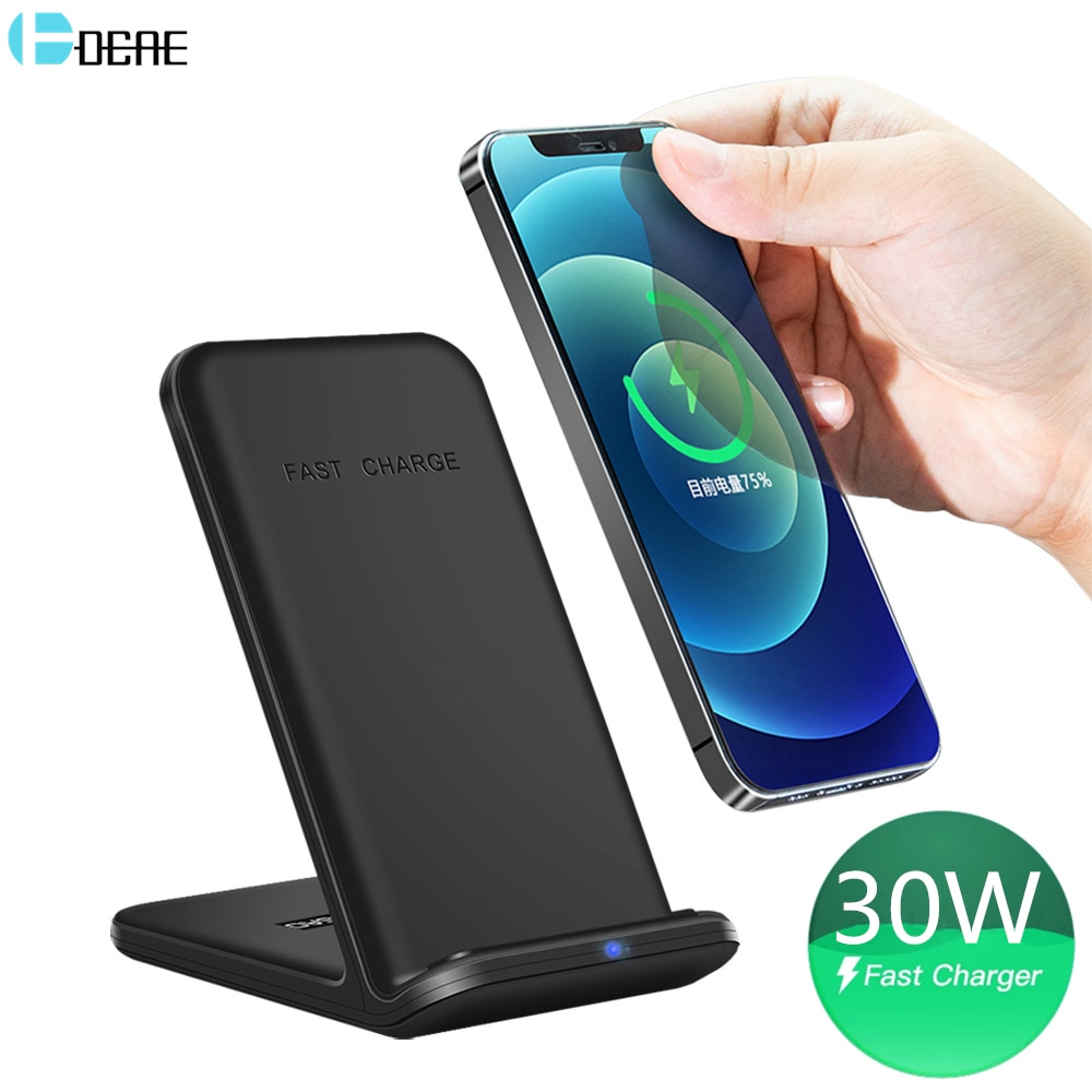 30W Qi bezprzewodowa ładowarka stojak dla iPhone 12 zawodowiec Max mini 11 XS XR X 8 szybka stacja dokująca szybkie 20W opłata dla Samsung S20 S10 S9