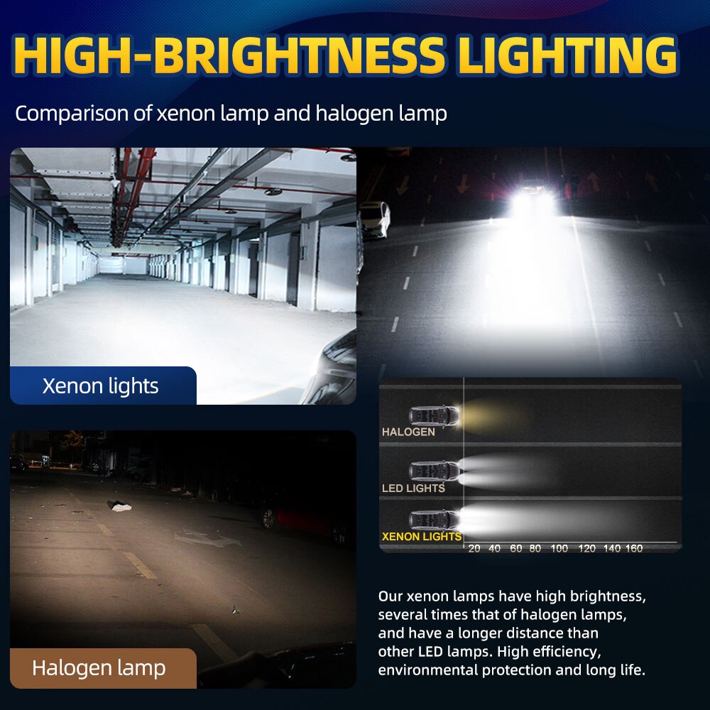 Roadsun-bombillas de Xenón HID para coche, faros delanteros, 2 piezas, D1S, D2S, D3S, D4S, 3000K, 4300K, 6000K, 8000K, 10000K, K, D1R, D2R, D3R, D4R, CBI