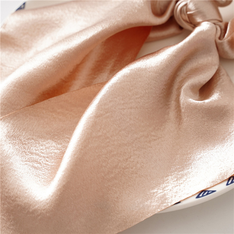 Cinta larga de seda brillante para mujer y niña, bandas elásticas para el cabello, nudo de lazo, soporte para cola de caballo, lazos para el cabello, accesorios para el cabello