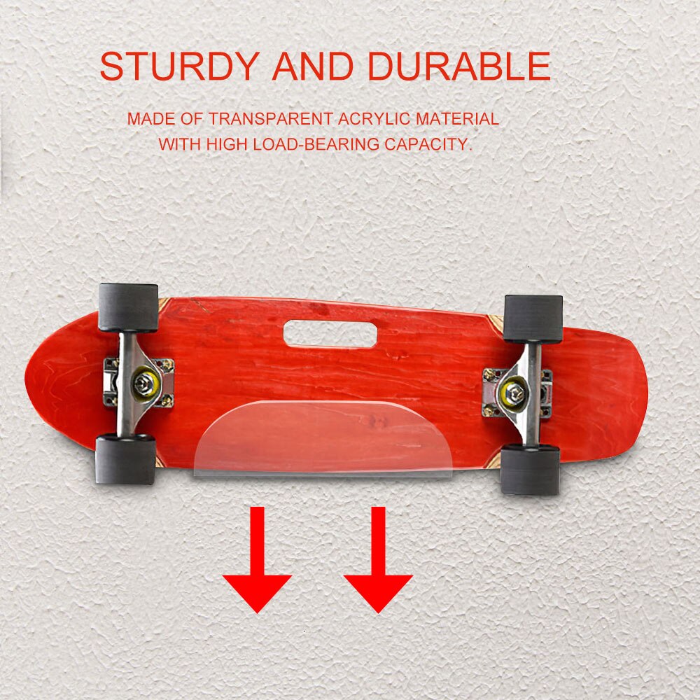Skateboard beslag opbevaring væghængende let at installere væg rack mount til opbevaring af snowboard longboard skate
