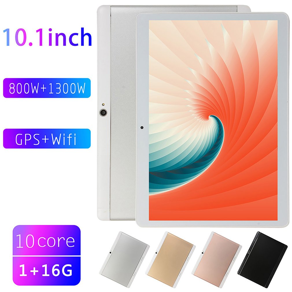 10 Inch Tablet PC 1GB RAM 16GB ROM WiFi Dual SIM Cards 3G Lightweight Dual Camera Quad Core Tablet Computer