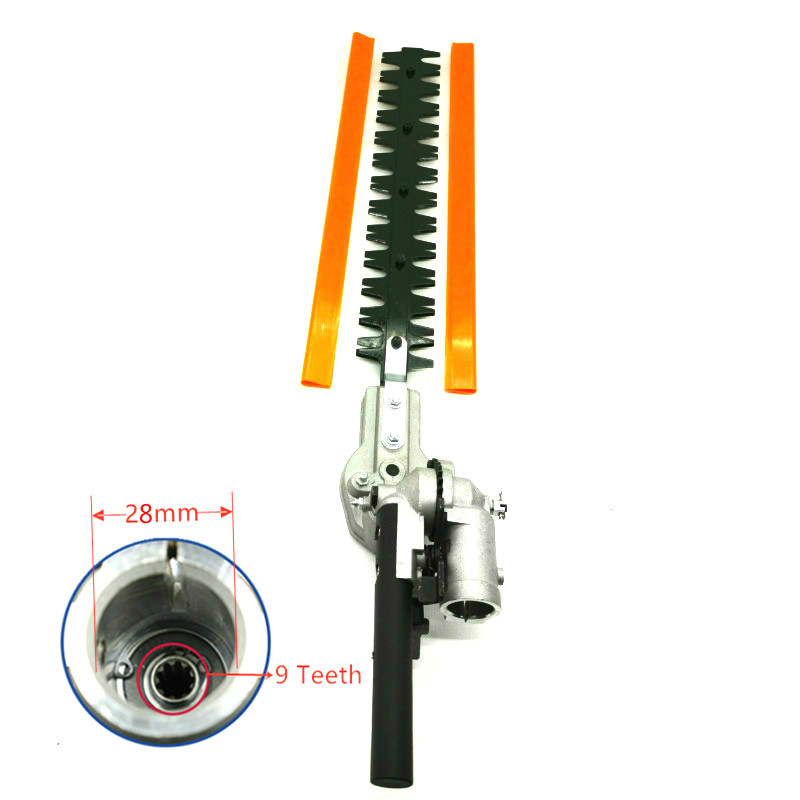 Tête de Coupe-haie à Cannelures de Jardin, Carrée, Perche Haute, Buisson, Coupe-herbe, Moissonneuse, Tondeuse, Outils de Rechange, Éléments, 26 mm/ 28 mm, 7/ 9, 5,3mm: 28mm 9 Teeth