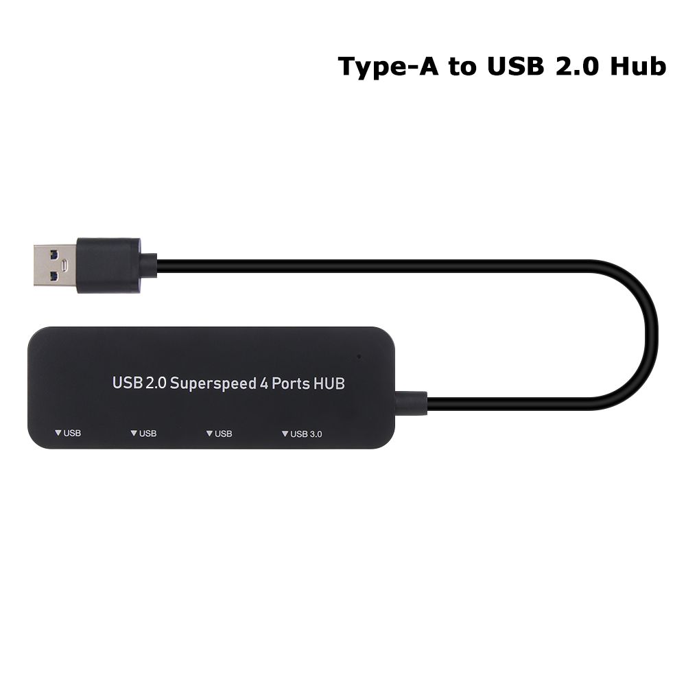 1 Pc High Speed Usb 3.0 Hub Multi Usb Splitter 4 Poorten Expander Adapter Type-C/ Type-een Naar Usb Computer Accessoires Voor Laptop Pc: Type-A to USB2.0 Hub