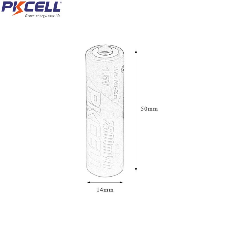 Pkcell Batterij Oplaadbare Nizn Batterijen Aaa 900mWh 4 Stuks En 4 Stuks Aa 2500mWh Met 2Pc Batterij Storage Case voor Aa Aaa Batteria