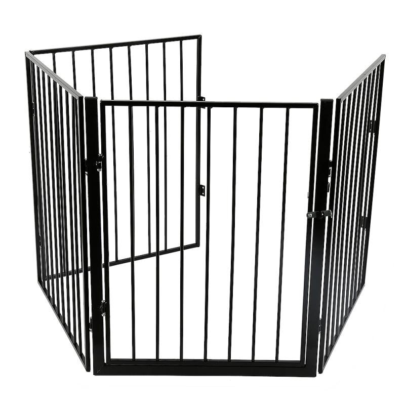 4 pieces of black safety fence, dog fence, dog gate, ingenious grid , pet gate, pet supplies, garden supplies: Default Title