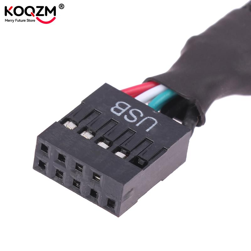 Cable de extensión USB para placa base de ordenador, divisor de Audio HD de 9 pines, 1 hembra a 2 macho Y, 10cm, 1 unidad