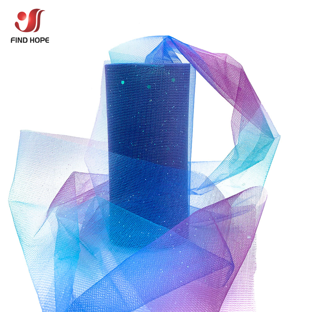 6in larghezza rotolo arcobaleno luccichio Tulle tessuto fai da te morbida rete regalo artigianale gonna tutù casa abito da sposa palcoscenico Bambola abbigliamento arredamento: Sakura rosa