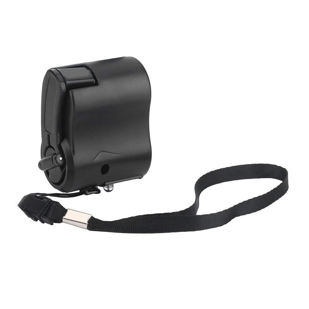 Chargeur de secours manuel portatif extérieur de téléphone Portable de manivelle d'usb pour le chargeur de Camping d'approvisionnement de téléphone Portable MP4: black