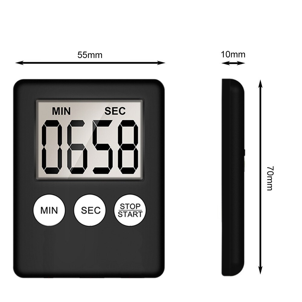 Multifunctional LCD Digital Ultra-thin Timer Sleep Stopwatch Kitchen Count Up Countdown Timer Cooking Baking Reminder Clock#38