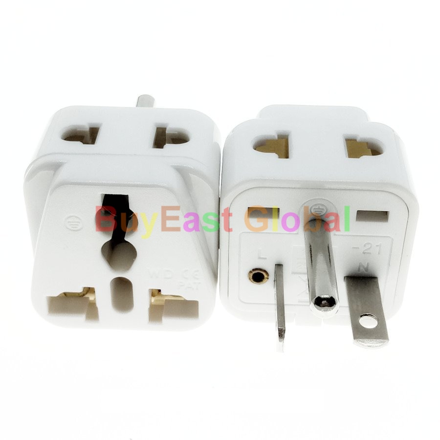 2 IN 1 - US NEMA 6-20P Electrical Plug Adapter - AC 208/220/230/240V- 10A Max Black / White