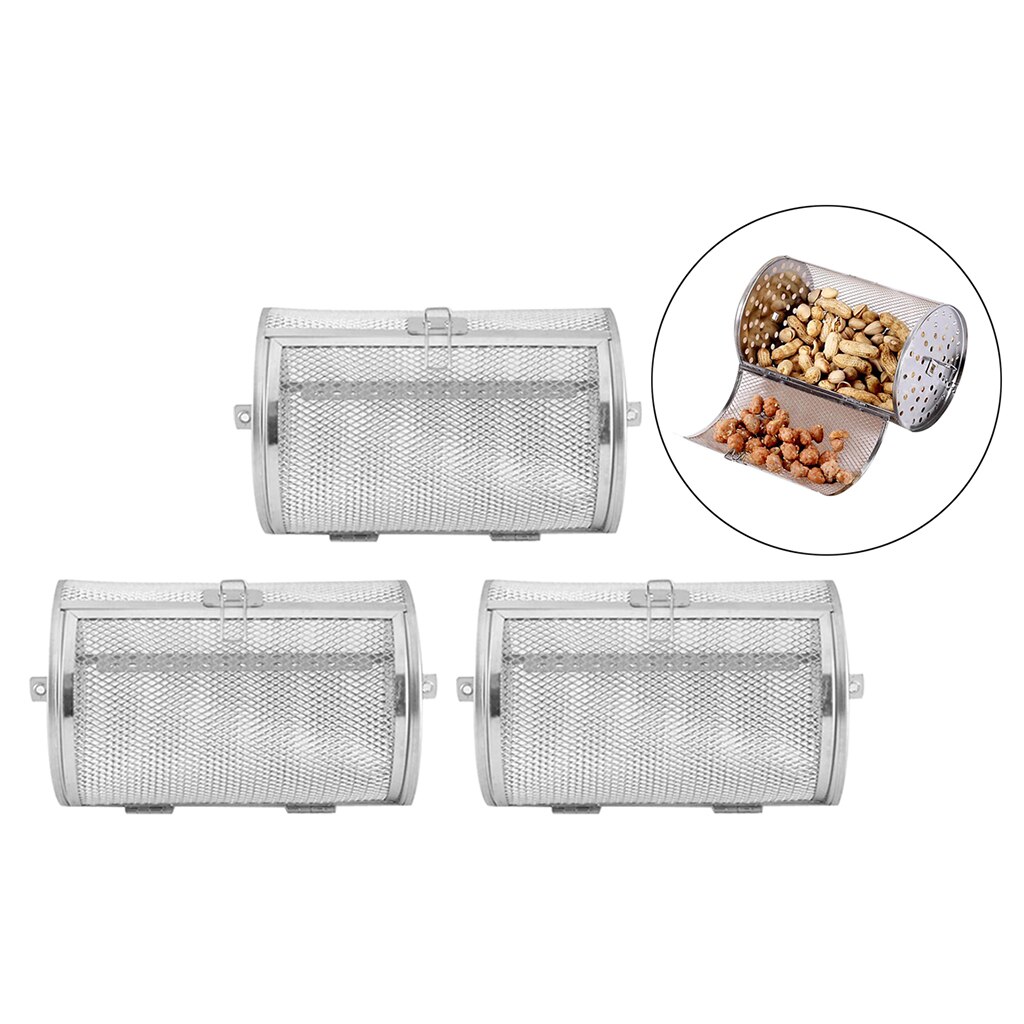 3x rustfrie ovnkurv kaffebønner bakerot rotisserie grillbur