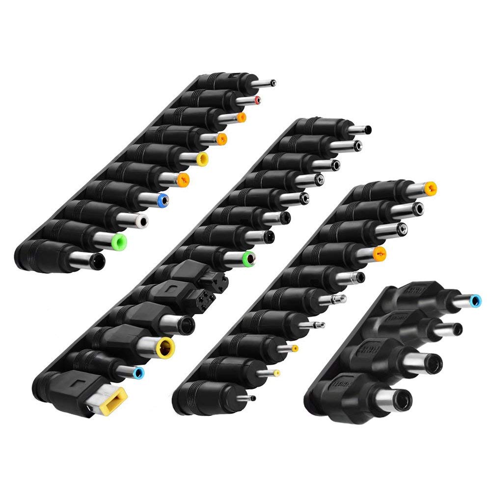 Laptop Dc Power Adapter Kits 38 Pcs Universele 5.5X2.1 Mm Dc Ac Tips Connector Voor Lenovo Thinkpad Power supply Plug Jack Sets