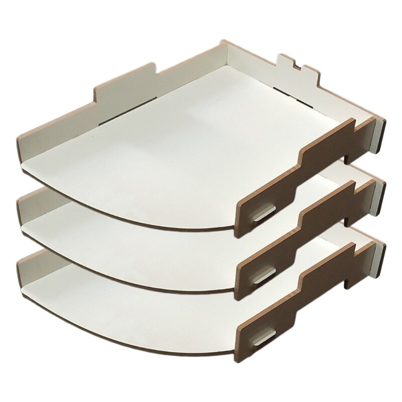 Wood Desk Organizer File Paper Storage Holder Stand Office Bureau Sorter Container: W