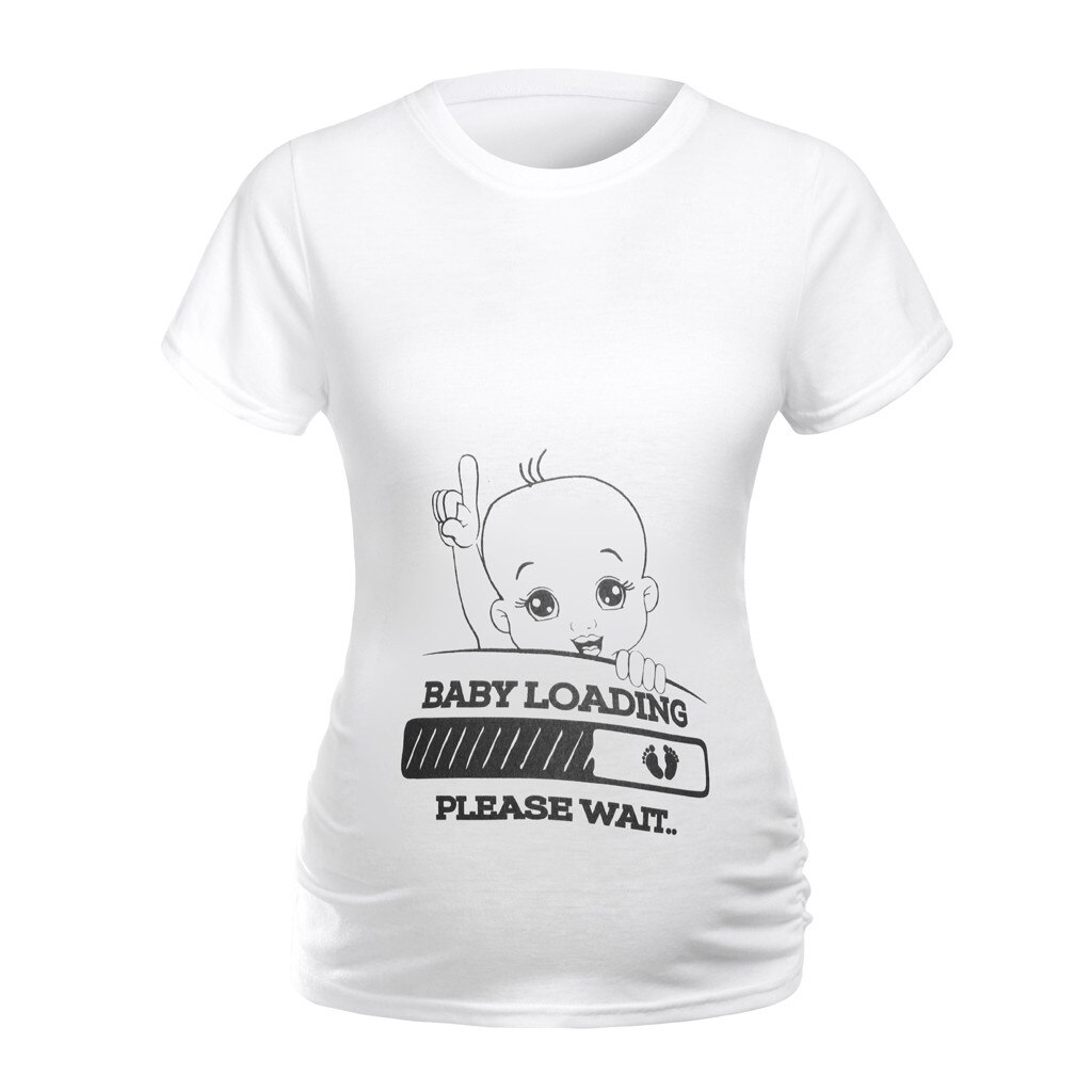Women Pregnancy Short Sleeve Tops Cartoon Love hand Nusring Baby Maternity Clothes Plus Size 3XL zwangerschaps kleding
#GH: A / S