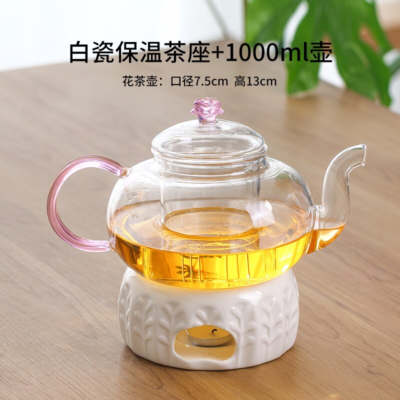 Modern Glass Teapot Base Candle Warmer Luxury European Style Teapot Trivets Outdoor Portable Chauffe Plat Heating Base JD50DZ: Style 5