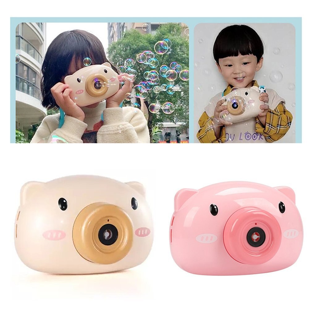 Nette Karikatur Schwein Kamera freundlicher Baby blasiert Maschine Ich bin Freien Automatische blasiert Hersteller für Freundin Schlecht Spielzeug für freundlicher