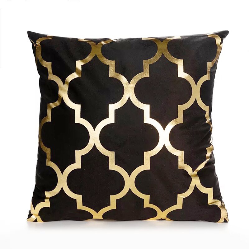 noir or haut de gamme oreiller adapté à la décoration de la maison coussin canapé coussin oreiller couverture 45*45