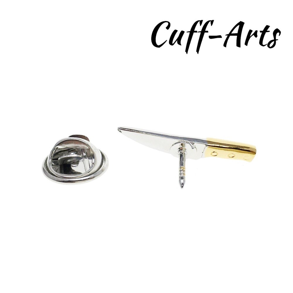 Brooch Lapel Pin For Men Pins and Brooches Chefs Knift Lapel Pin Badge Jewelry Broche PIN de la solapa By Cuffarts P10172