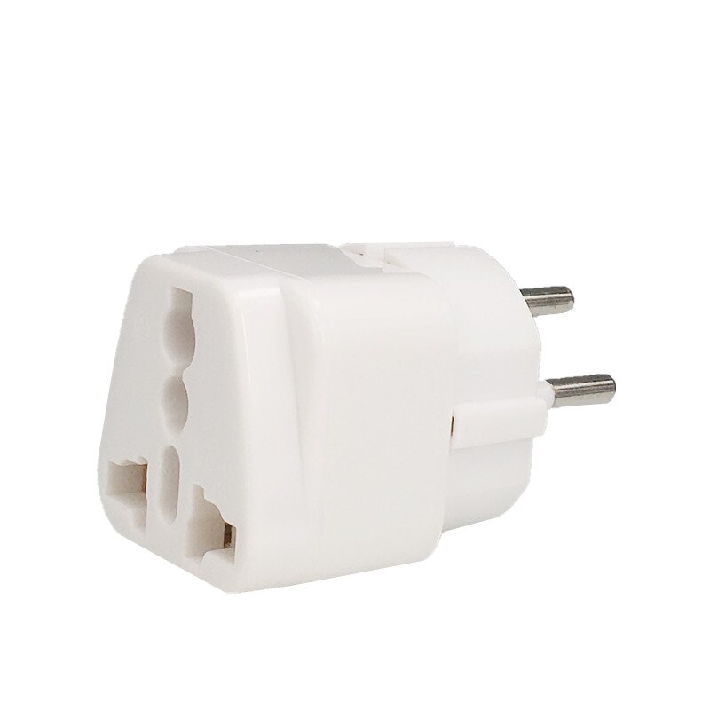 universell il f.eks plugg adapter ac omformer eu oss au uk til israel Egypt 3 pin reisestrømadapter uttak vegglader stikkontakt: Hvit