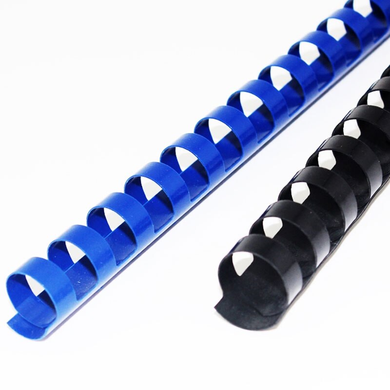 90PCS/BOX PVC Coil Aprons 21 Holes 20-80 Sheets Plastic Rings For A4 File Documents Tender Supplies Comb Binding Machine Accesso