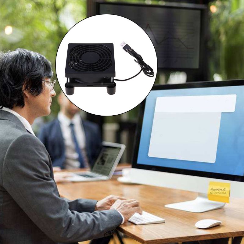 Cooling Fan DC 5V USB Power Supply Quiet Fan for Router TV Set-Top Box Radiator Cooler DIY Repair Parts 9cm/12cm