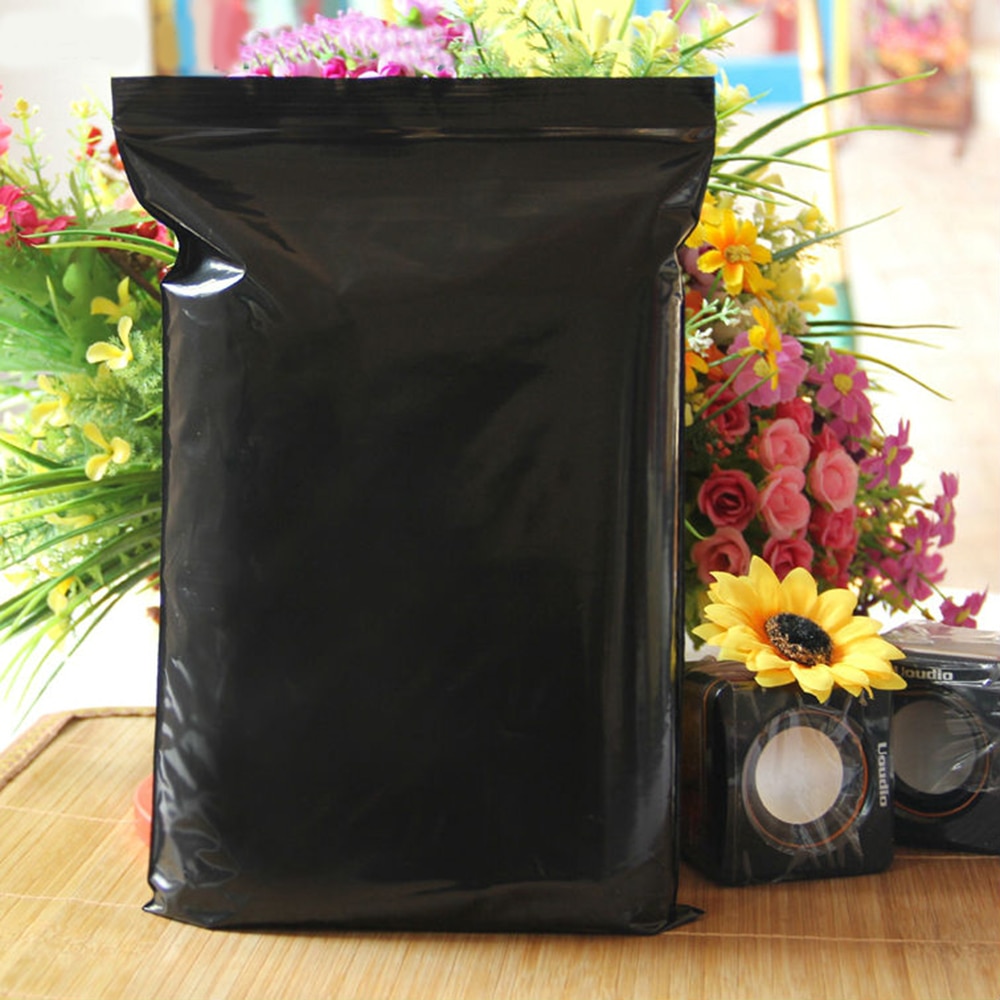 Useful 100pcs/lot Black Color Self Sealing Plastic Bags,ziplock Poly Bags Zipper Bags Zip Lock Storage Bags