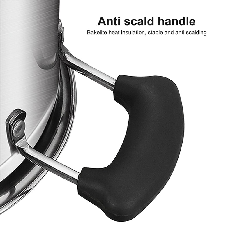 Niet-Magnetische Soeppan Rvs Dubbel Handvat Kookpot Samengestelde Bodem Non Stick Pan Europese Stijl Keuken kookgerei